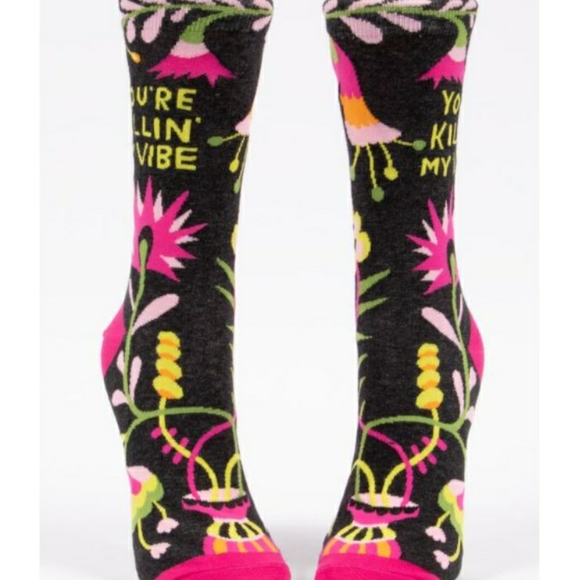 Blue Q You're Killin' My Vibe Socks - Picture 2 of 3